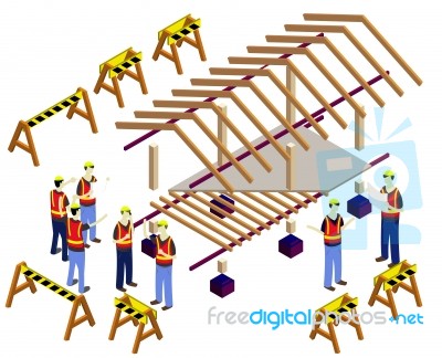 Illustration Of Info Graphic House Structure Concept Stock Image