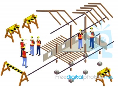 Illustration Of Info Graphic House Structure Concept Stock Image