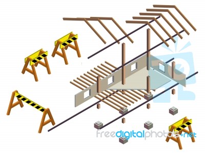 Illustration Of Info Graphic House Structure Concept Stock Image