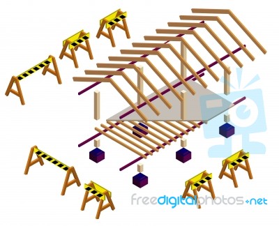 Illustration Of Info Graphic House Structure Concept Stock Image