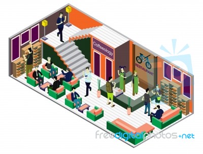 Illustration Of Info Graphic Interior  Room Concept Stock Image