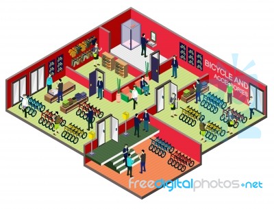 Illustration Of Info Graphic Interior  Room Concept Stock Image