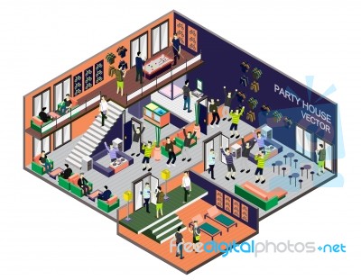 Illustration Of Info Graphic Interior  Room Concept Stock Image