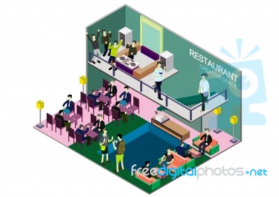 Illustration Of Info Graphic Interior  Room Concept Stock Image