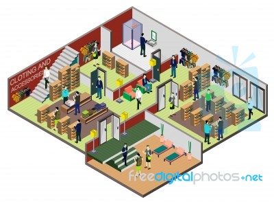 Illustration Of Info Graphic Interior  Room Concept Stock Image