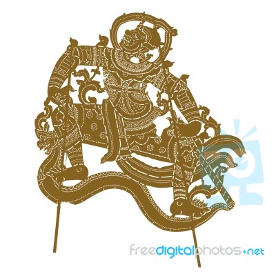 Illustration Of Shadow Puppets(nang Talung) Stock Image