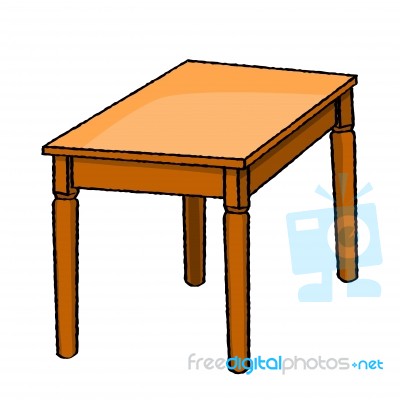 Illustration Of Table - Illustration Stock Image