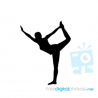 Illustration Of Yoga Pose Stock Photo