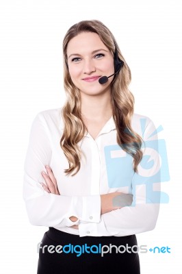 I'm Here To Resolve Your Queries! Stock Photo