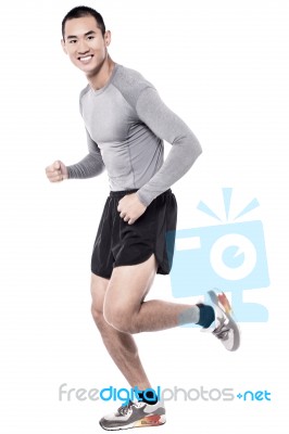 I'm Ready For A Jog! Stock Photo