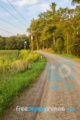 Image Of A Beautiful Road In The Rural Area Stock Photo