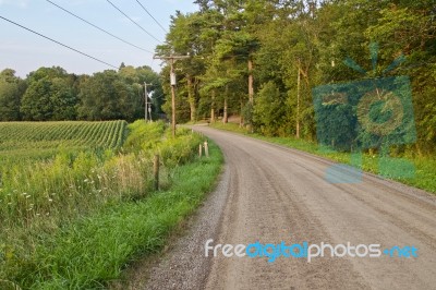 Image Of A Beautiful Road In The Rural Area Stock Photo