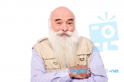 Image Of A Hoary Old Man Stock Photo