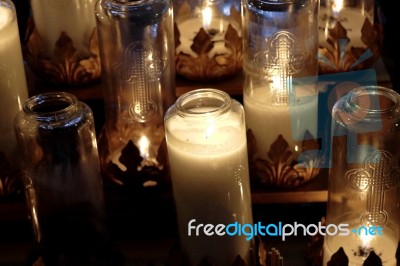 Image Of The Candles Light Stock Photo