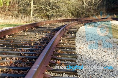 Image With The Old Rusty Railroad Stock Photo