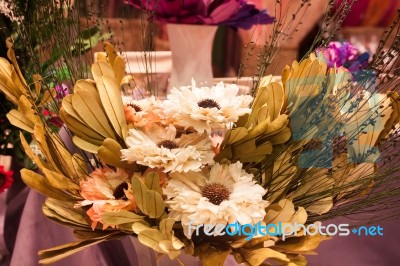 Imitation Bouquet Of Beautiful Flower Stock Photo