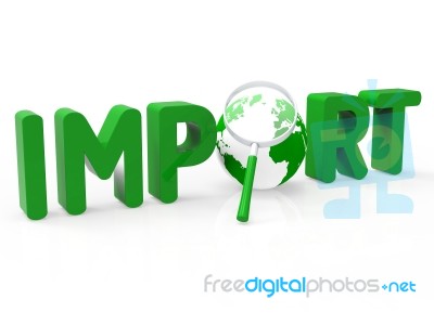 Import Worldwide Means Buy Abroad And International Stock Image