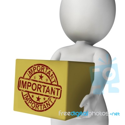 Important Box Shows Significant And High Priority Product Delive… Stock Image