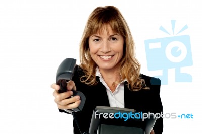 Important Business Call For You Boss! Stock Photo