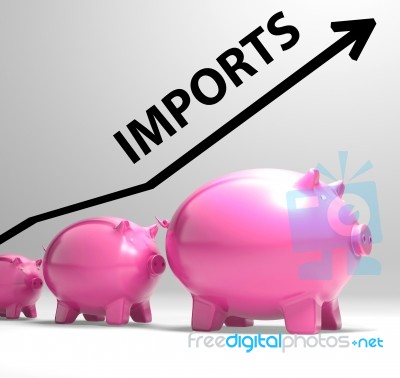 Imports Arrow Shows Buying And Importing International Products Stock Image