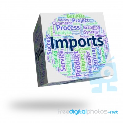 Imports Word Represents Buy Abroad And Cargo Stock Image