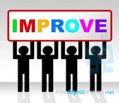 Improve Improvement Indicates Growth Development And Advancing Stock Image