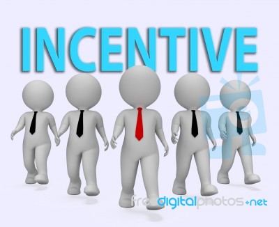 Incentive Businessmen Represents Induce Rewards 3d Rendering Stock Image