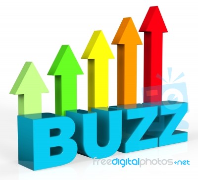 Increase Buzz Shows Advance Success And Improve Stock Image