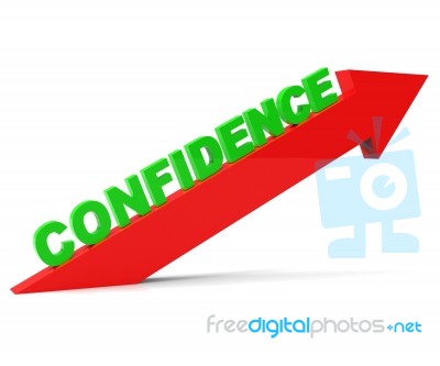 Increase Confidence Shows Cool Poised And Self-reliant Stock Image