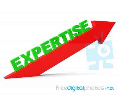 Increase Expertise Indicates Skills Progress And Advance Stock Image