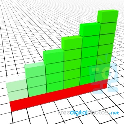 Increase Graph Represents Text Space And Copy Stock Image