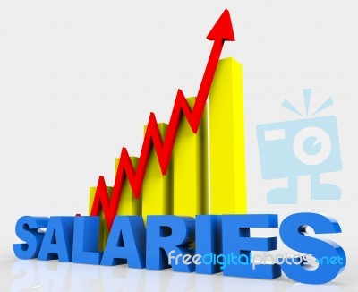 Increase Salaries Shows Financial Report And Develop Stock Image