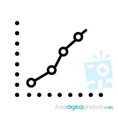 Increasing Line Graph Report Symbol Icon  Illustration Eps Stock Image