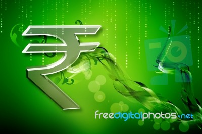 Indian Rupee Sign Stock Image