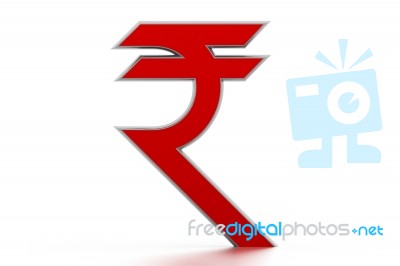 Indian Rupee Symbol Stock Image