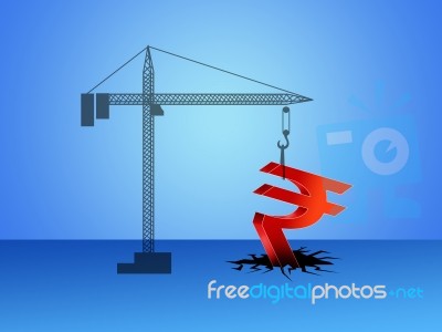 Indian Rupee Symbol Concept Stock Image