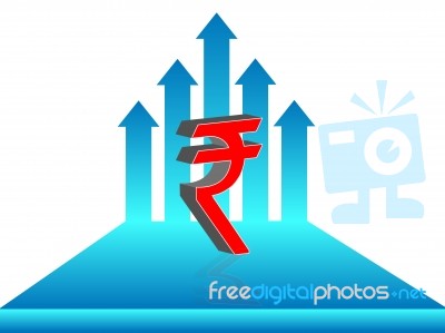 Indian Rupee Symbol Concept Stock Image