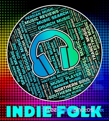 Indie Folk Shows Sound Tracks And Classic Stock Image