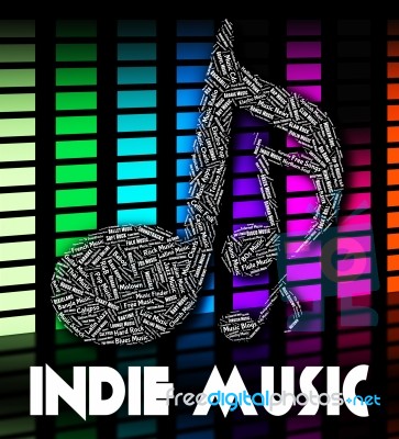 Indie Music Means Sound Track And Audio Stock Image