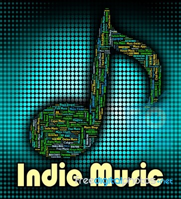 Indie Music Shows Sound Tracks And Harmonies Stock Image