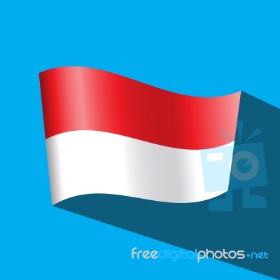 Indonesia Flag  Icon Stock Image