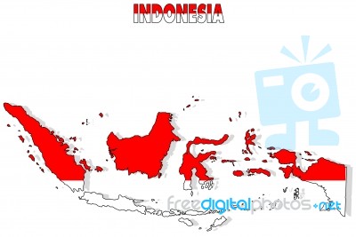 Indonesia Map Stock Image