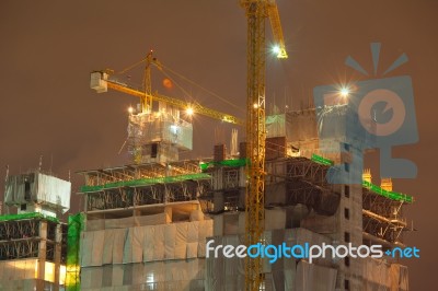 Industrial Construction Site Stock Photo