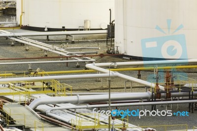 Industrial Oil In Petrochemical For Background Stock Photo