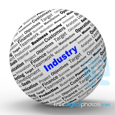 Industry Sphere Definition Means Local Production Or Engineering… Stock Image