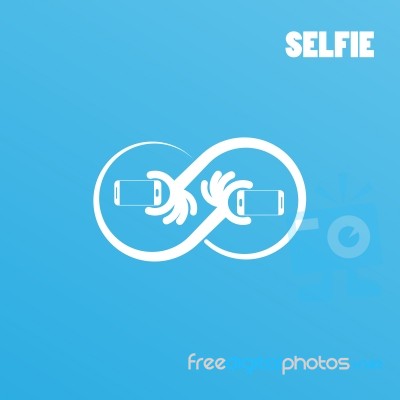 Infinite Selfie Logo Elements Design Stock Image