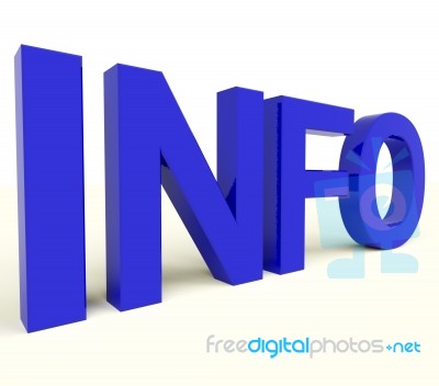 Info Blue Word Stock Image