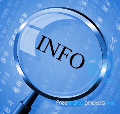 Info Magnifier Means Faq Magnification And Information Stock Image