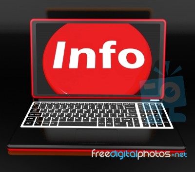 Info On Laptop Means Help Knowledge Information And Assistance O… Stock Image