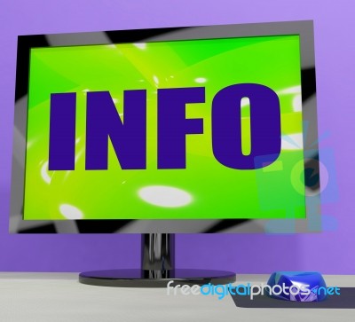 Info On Monitor Means Knowledge Information And Assistance
 Stock Image